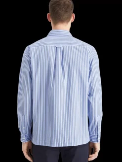 Sale Scotch & Soda Essential The free spirit peace bird poplin shirt BlueWhitestripe