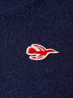 Sale Scotch & Soda Essential The free spirit peace bird merino cardigan Navy