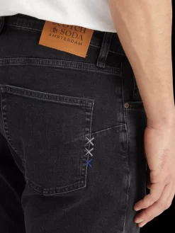 Best Scotch & Soda Essential THE ZEE STRAIGHT JEANS   CITY BLACK CityBlack
