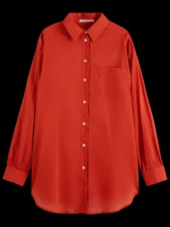 Best Scotch & Soda EXTRA OVERSIZED SHIRT RusticCoral
