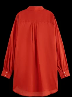 Best Scotch & Soda EXTRA OVERSIZED SHIRT RusticCoral