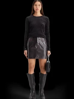 Sale Scotch & Soda FAUX LEATHER MINI SKIRT Wine