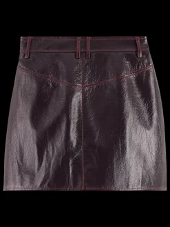 Sale Scotch & Soda FAUX LEATHER MINI SKIRT Wine