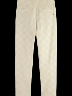 New Scotch & Soda Fave - check-patterned corduroy jogger Parchment