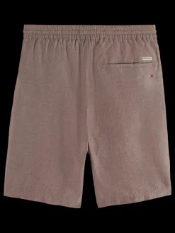 Clearance Scotch & Soda Fave - cotton/linen twill bermuda Driftwood