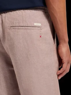Clearance Scotch & Soda Fave - cotton/linen twill bermuda Driftwood