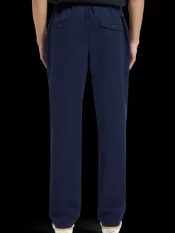 Outlet Scotch & Soda Finch - regular tapered seersucker jogger Navyblue