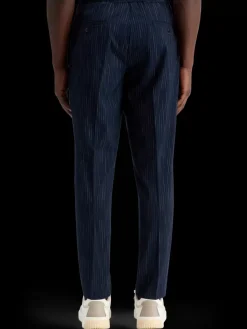 Clearance Scotch & Soda Finch -space-dye pinstripe jogger NightBluePinstripe