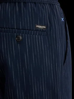 Clearance Scotch & Soda Finch -space-dye pinstripe jogger NightBluePinstripe