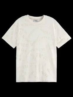 Outlet Scotch & Soda FLOCK AOP REGULAR FIT T-SHIRT SoftIce