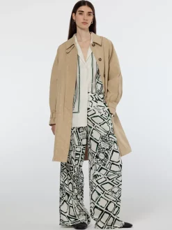 Discount Scotch & Soda Floral embossed cotton blend carcoat Sand