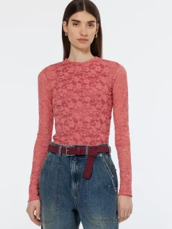 Sale Scotch & Soda Floral lace LS T-shirt