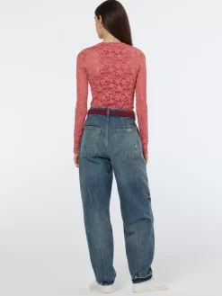Sale Scotch & Soda Floral lace LS T-shirt