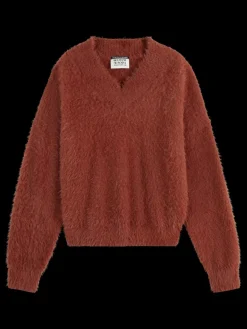 Clearance Scotch & Soda FLUFFY V-NECK RELAXED PULLOVER