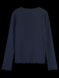 Discount Scotch & Soda FREE MIND LONG SLEEVE RIB T-SHIRT Night