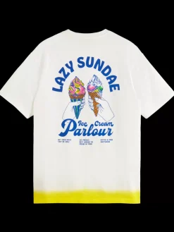 Outlet Scotch & Soda Front back artwork t-shirt White