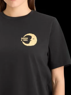 Hot Scotch & Soda FRONT BACK FESTIVE ARTWORK RELAXED FIT T-SHIRT EveningBlack