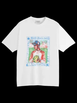 New Scotch & Soda Front chest artwork relaxed fit t-shirt