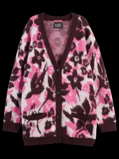 Fashion Scotch & Soda FUZZY JACQUARD MID LENGTH CARDIGAN WinterFloral