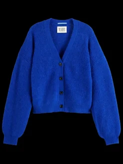 Discount Scotch & Soda FUZZY RELAXED CARDIGAN ElectricBlue