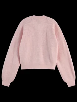 Best Scotch & Soda Fuzzy relaxed cardigan PinkMelange