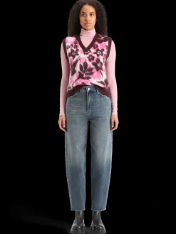 Outlet Scotch & Soda FUZZY V- NECK JACQUARD SPENCER WinterFloral