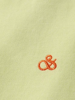 New Scotch & Soda Garment dyed pique polo