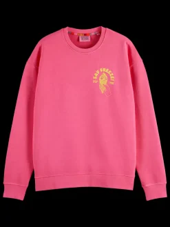 Sale Scotch & Soda Garment-dyed artwork sweatshirt