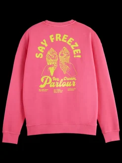 Sale Scotch & Soda Garment-dyed artwork sweatshirt