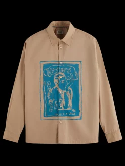 Discount Scotch & Soda Graphic shirt DesertSand