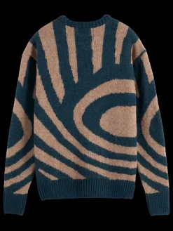 Clearance Scotch & Soda HAIRY BIG WAVES DROPPED SHOULDER SWEATER NightLogoWave