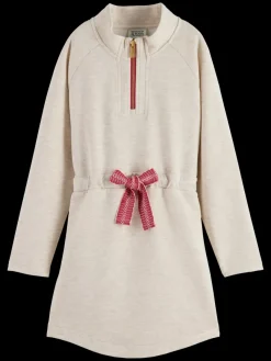 Clearance Scotch & Soda HALF ZIP MODAL DRESS OatmealMelange