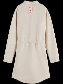 Clearance Scotch & Soda HALF ZIP MODAL DRESS OatmealMelange