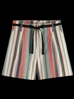 Clearance Scotch & Soda HIGH RISE CRAFTED STRIPE SHORT CraftedStripe