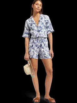 Fashion Scotch & Soda HIGH-RISE LINEN SHORT