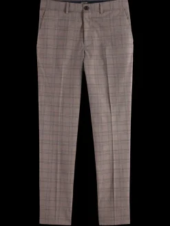 Sale Scotch & Soda IRVING - CLASSIC YARN-DYED CHINO BrownEcruCheck