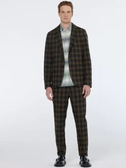 Sale Scotch & Soda Irving - yarn-dyed tailored  check chino GoldenBrownCheck