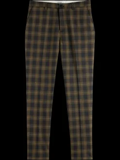 Sale Scotch & Soda Irving - yarn-dyed tailored  check chino GoldenBrownCheck