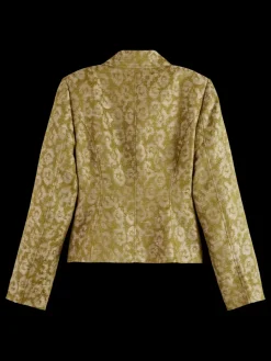 Clearance Scotch & Soda JACQUARD FITTED TRUCKER BLAZER IkatLeopard