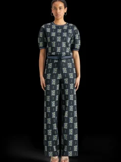 Sale Scotch & Soda Jacquard knitted trousers Night