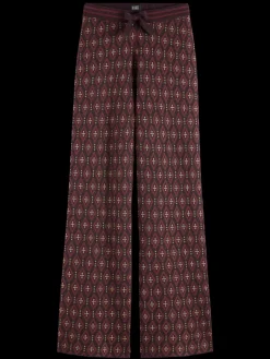 Clearance Scotch & Soda JACQUARD KNITTED TROUSERS DarkBordeaux