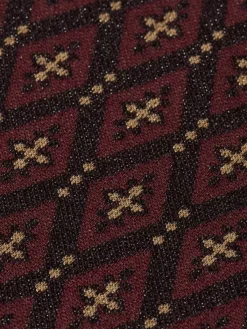 Clearance Scotch & Soda JACQUARD KNITTED TROUSERS DarkBordeaux