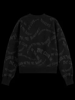 Clearance Scotch & Soda JACQUARD RELAXED PULLOVER EveningBlack