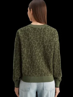 Fashion Scotch & Soda Jacquard relaxed pullover Military