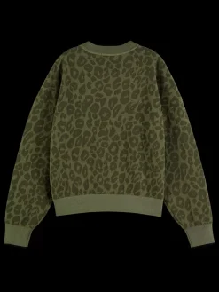Fashion Scotch & Soda Jacquard relaxed pullover Military
