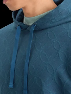 Discount Scotch & Soda JACQUARD TERRY HOODIE HeritageBlue
