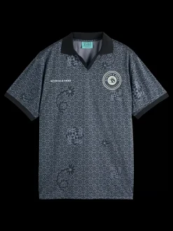 Clearance Scotch & Soda JOE JONAS X SCOTCH SODA ALL OVER PRINT FOOTBALL JERSEY Anthracite