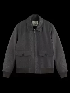 Fashion Scotch & Soda JOE JONAS X SCOTCH SODA SUEDE TUXEDO BLOUSON Anthracite