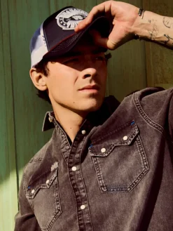 Clearance Scotch & Soda JOE JONAS X SCOTCH SODA WESTERN SHIRT - VINTAGE BLACK VintageBlack