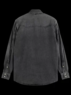 Clearance Scotch & Soda JOE JONAS X SCOTCH SODA WESTERN SHIRT - VINTAGE BLACK VintageBlack